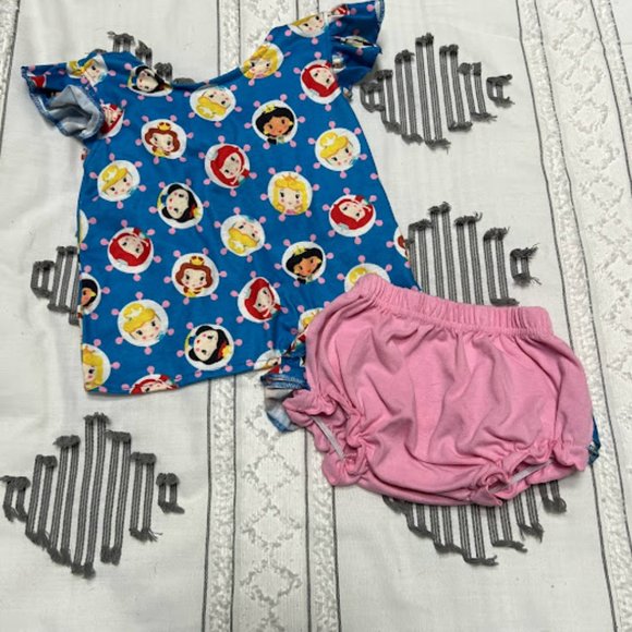 Boutique Disney Princess Two Piece Top and Bummie Set - Picture 3 of 5